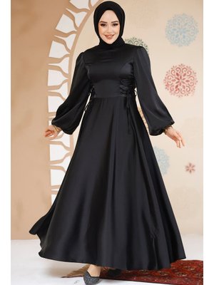 Balon Kol Siyah Saten 61501s