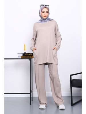 Taş Yan Cepli Omuz Parçalı Alt Çımalı Modal Takım