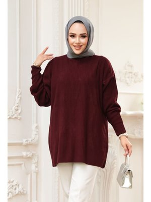 Fitilli Vişne Triko Kazak Tunik 29141vsn