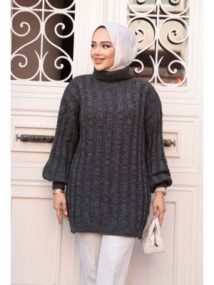 Antrasit Triko Kazak Tunik 27502ant