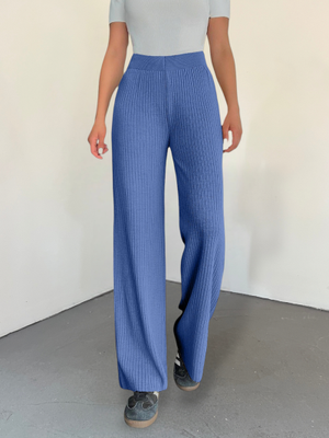 Mavi Fitilli Triko Pantolon