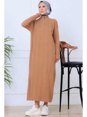 Vizon Fitilli Triko Elbise