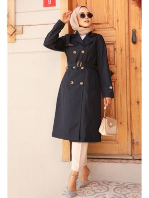 Kemerli Lacivert Trençkot 60500l