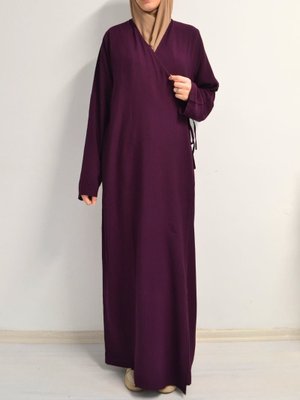 Rahat Kalıp Kruvaze Yandan Bağlamalı Namaz Elbisesi – Viskon Rahat Kalıp Kruvaze Yandan Bağlamalı Namaz Elbisesi – Viskon