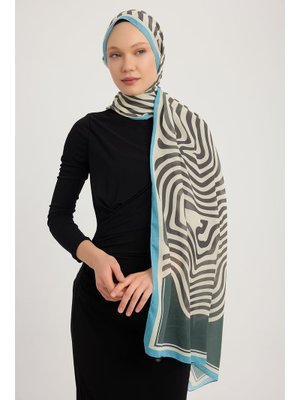 70x190 Cm Yaşam İzi Gri Efilia Desenli Şal