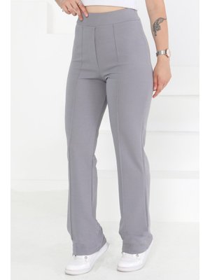 Gri Çimalı Spor Pantolon