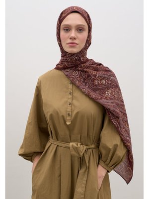 Bordo Petra Desen Şal Bordo Petra Desen Şal