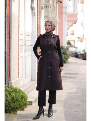 Şirin Kapüşonlu Kapitone Yelek