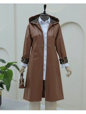 Taba Fermuarlı Kolu Katlamalı Deri Kap