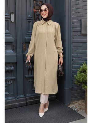 Düğmeli Camel Tunik 41401c Düğmeli Camel Tunik 41401c