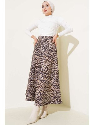 Latte Leopar Desen Scuba Etek Latte Leopar Desen Scuba Etek