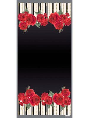 Çiçekli Desen Pavia Seri Şal Askısı İle Birlikte 90x200 Cm Siyah Kırmızı Çiçekli Desen Pavia Seri Şal Askısı İle Birlikte 90x200 Cm Siyah Kırmızı