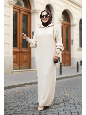 Krem Triko Elbise 60321kr Krem Triko Elbise 60321kr