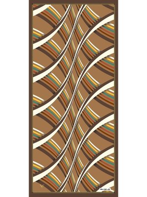 Taba Geometrik Desen Lino Seri Şal Askısı İle Birlikte 90x200 Cm Taba Geometrik Desen Lino Seri Şal Askısı İle Birlikte 90x200 Cm