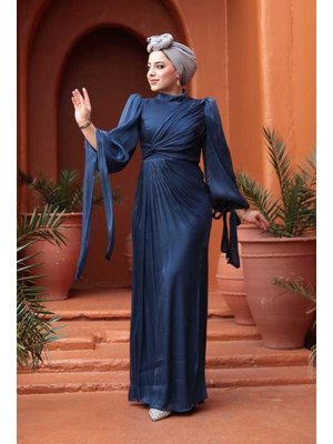 Drape Detaylı Lacivert 52285l