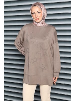 Vizon Yıldız Taş Detaylı Oysho Tunik