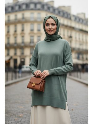Mint Triko Kazak Tunik 17203mınt Mint Triko Kazak Tunik 17203mınt
