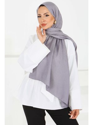 Gri Etnik Monagram Şal