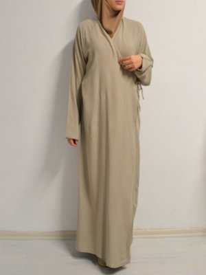 Rahat Kalıp Kruvaze Yandan Bağlamalı Namaz Elbisesi – Viskon Rahat Kalıp Kruvaze Yandan Bağlamalı Namaz Elbisesi – Viskon