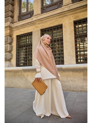 Monogram Pamuk İpek Şal