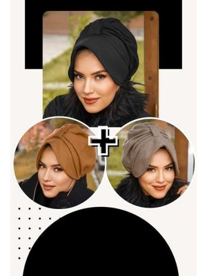 3lü Şapkalı Bone Set