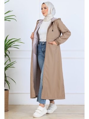 Vizon İçi Desenli Uzun Kap