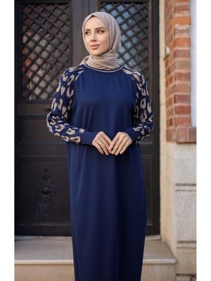 Merserize Figürlü Triko Elbise Merserize Figürlü Triko Elbise