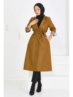 Taba Çizgi Detaylı Miranda Trençkot
