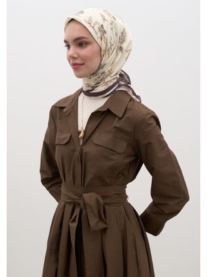 Vizon Jenephıe Desen Pamuklu Viskon Eşarp