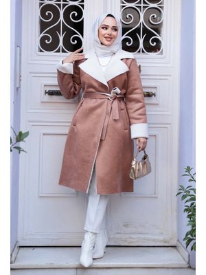 Kürklü Bisküvi Süet Kap 5959bs