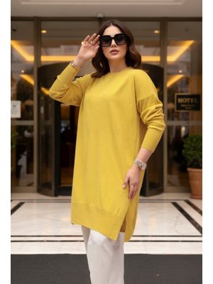 Hardal Triko Kazak Tunik 17203hr2 Hardal Triko Kazak Tunik 17203hr2