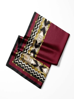 Deri Desen Pavia Seri Şal Askısı İle Birlikte 90x200 Cm Bordo Vizon Deri Desen Pavia Seri Şal Askısı İle Birlikte 90x200 Cm Bordo Vizon