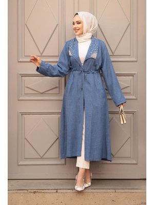 İnci Detaylı İndigo Mavisi Kap 6714ım