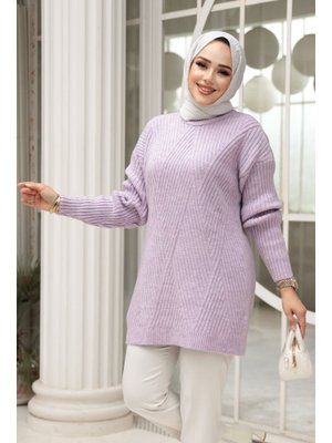 Lila Triko Kazak Tunik 7852lıla