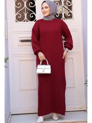 Bordo Triko Elbise 17205br Bordo Triko Elbise 17205br