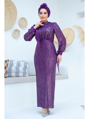 Pul Payetli Mor 4667mor