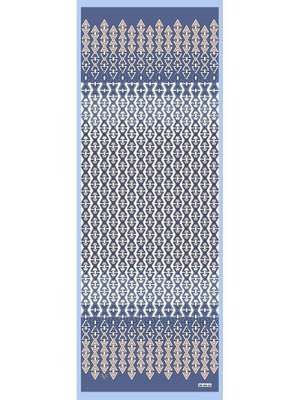 Krem Desenli Kesik Elyaf Seri Şal Askısı İle Birlikte İndigo Krem Desenli Kesik Elyaf Seri Şal Askısı İle Birlikte İndigo