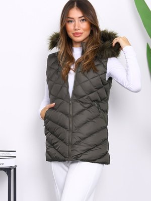 Haki Kapüşonlu Cepli Şişme Yelek Haki Kapüşonlu Cepli Şişme Yelek