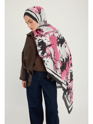 70x190 Cm Özgür Fırçalar Pembe Vierra Desenli Viskon Şal 70x190 Cm Özgür Fırçalar Pembe Vierra Desenli Viskon Şal