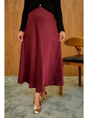 Bordo Saten Etek Bordo Saten Etek
