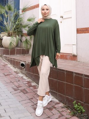 Haki Asimetrik Tunik Haki Asimetrik Tunik