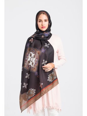 Haki Etnik Desen Pavia Seri Şal Askısı İle Birlikte 90x200 Cm Haki Etnik Desen Pavia Seri Şal Askısı İle Birlikte 90x200 Cm