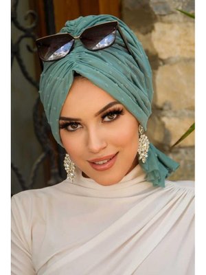 Mint Ponpon Tokalı Bone