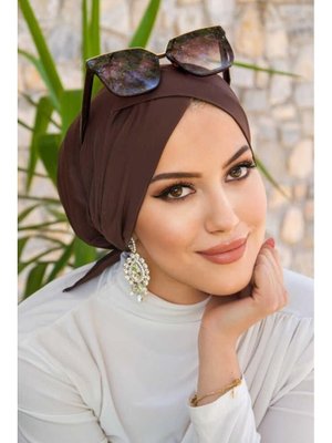 Havuz Bonesi Kahve Çapraz Bone / Deniz