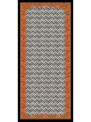 Hasır Desen Venezia Seri Şal Askısı İle Birlikte 90x200 Cm Siyah Taba Hasır Desen Venezia Seri Şal Askısı İle Birlikte 90x200 Cm Siyah Taba