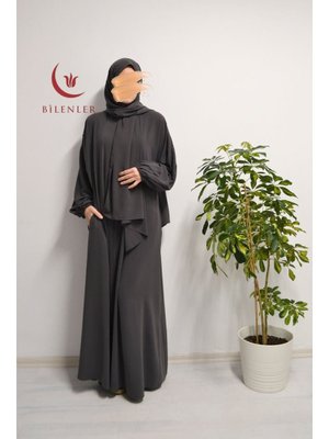 Medine İpeği Kendinden Şallı Ferace