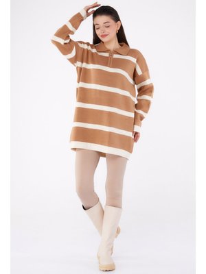 Vızon Vizon Çizgili Triko Tunik