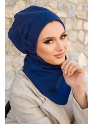 Lacivert Fiyonklu Bere Ve Etol Takım