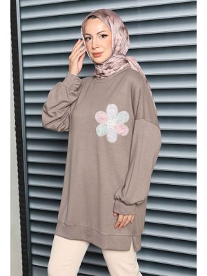 Vizon Çiçek İşlemeli Oysho Tunik