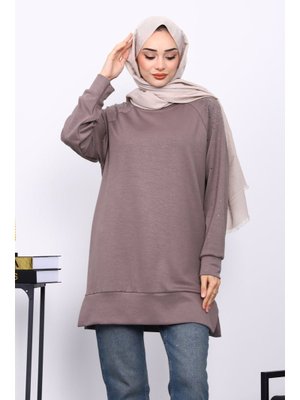 Vizon Taş Detaylı Modal Tunik